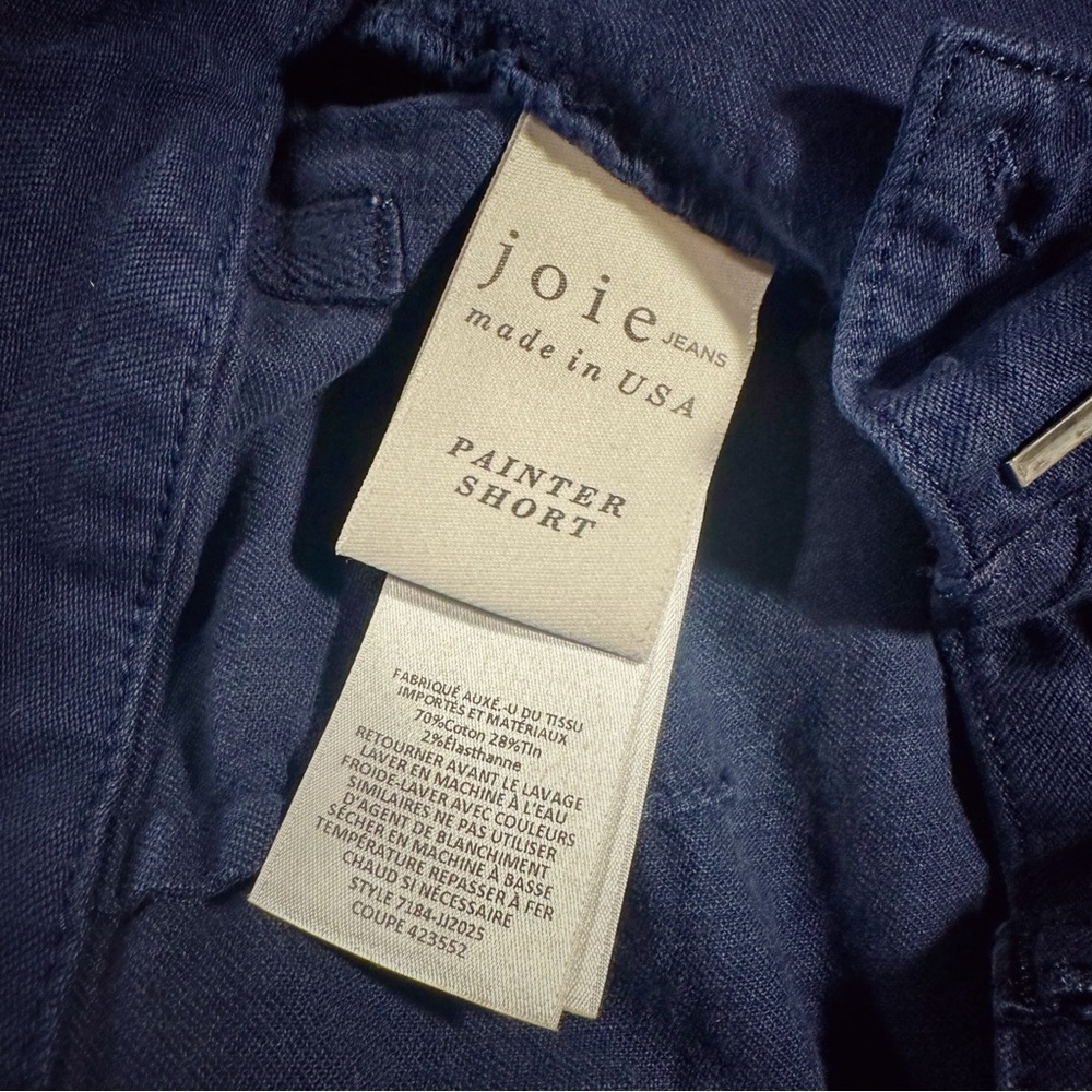 Joie Jeans ‘Painter Shorts’ in “Dark Navy” Size 26 - Picture 10 of 12